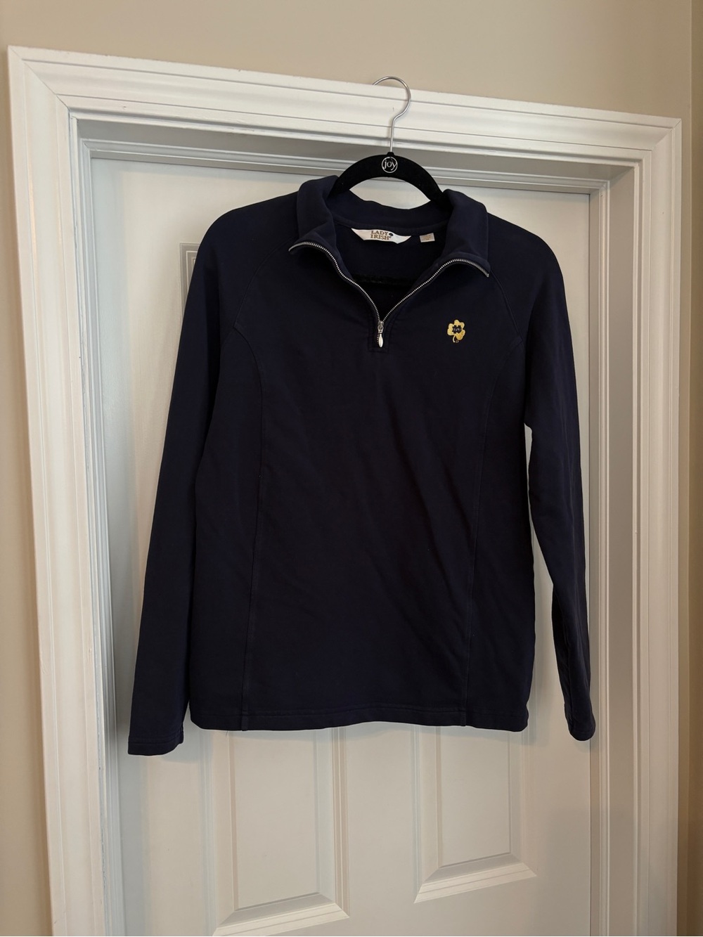 Lady Irish Notre Dame Navy Shamrock Pullover Women’s Medium